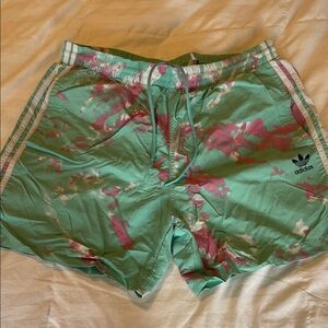 Adidas Men's Mint and Pink Swim Trunks